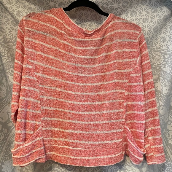 Loose fit Striped Sweater with Pockets - Picture 2 of 3